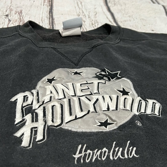 Vintage 90s Planet Hollywood Honolulu Hawaii Made in USA Crewneck Sweatshirt - Picture 3 of 5